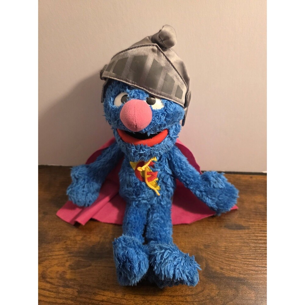 Sesame Street Talking Super Grover Plush 2010 Hasbro Tested and working, 14"